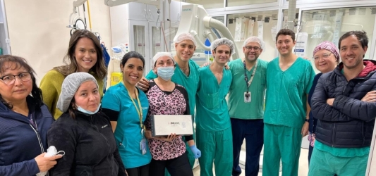 Primer implante en Chile de la Válvula Aórtica Transcatéter SafeSync de Braile Biomédica